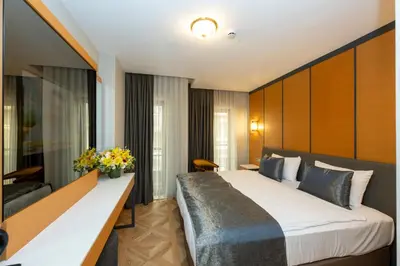a bedroom with a large bed in a room at Freya Hotel in Istanbul