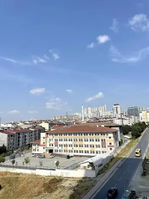 a view of a city with a building and a road at King Suite SA2 in Esenyurt