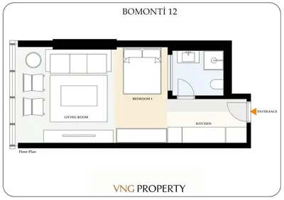 a schematic diagram of a wing property at Cool Bright Studio w Parking PoolViews! #238 in Istanbul