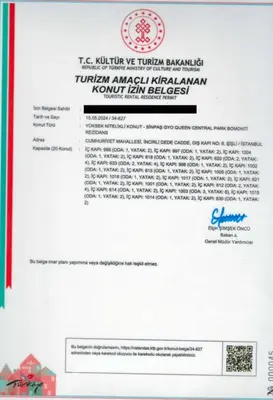 a letter from the korean ministry of foreign affairs showing a visa document at Cool Bright Studio w Parking PoolViews! #238 in Istanbul