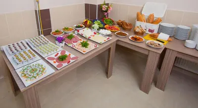 a table with many different types of food on it at Birlik Apart Hotel in Istanbul