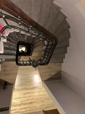a view of a staircase in a house at Nil Hotel İstanbul City Center in Istanbul