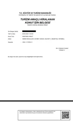 a screenshot of a page of a document at Cozy Cute 1 bed1bath Bebek Private Terrace! #75 in Istanbul