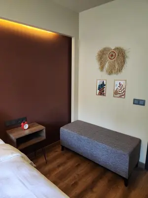 a bedroom with a bed and a small table at Karaköy in Karaköy Hotel in Istanbul