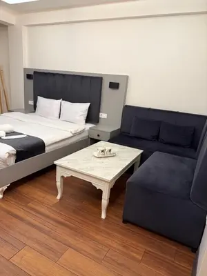 a room with a bed and a couch and a coffee table at Taksim Nova homes in Istanbul