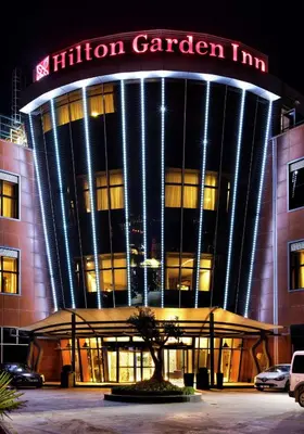 a building with a sign that reads hilton garden inn at Hilton Garden Inn Kocaeli Sekerpinar in Şekerpınarı