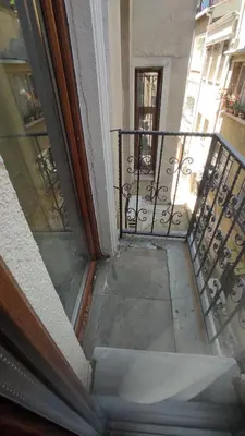 a view of a stairway from a balcony at Ore Pera Suites in Istanbul
