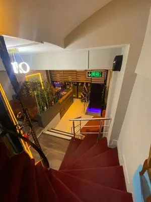 a view of a staircase in a building at Kadıköy Linda Hotel in Istanbul