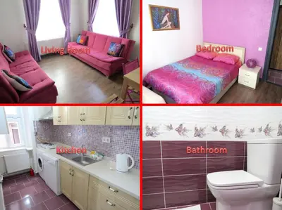 a collage of pictures of a bathroom and a bedroom at Istanberry - Berry Life Apartments in Istanbul