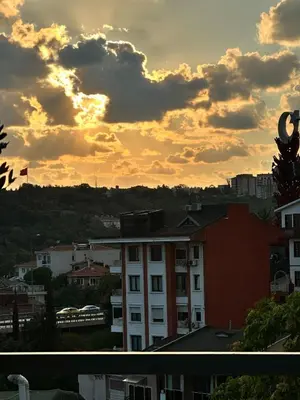 a view of a sunset from a building at İstanbul Smart Apart by SUMMITVISTA in Istanbul