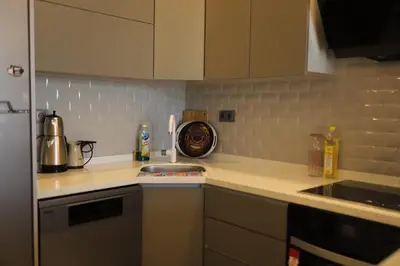 a kitchen with a sink and a counter top at Sapanca Villa View Suite in Sapanca