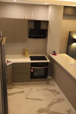 a kitchen with a stove and a counter top at Sapanca Villa View Suite in Sapanca