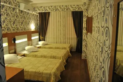 a hotel room with two beds in a room at Hotel Star Park in Istanbul