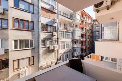 a view from the balcony of an apartment building at ERDEM in Istanbul