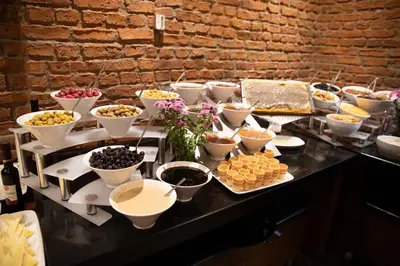 a buffet with many different types of food on a table at Grand Aras Hotel & Suites in Istanbul