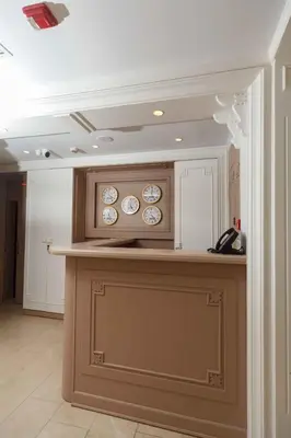 a kitchen with a counter with plates on it at Istanbul Old City Beyazid Belmond Hotel in Istanbul