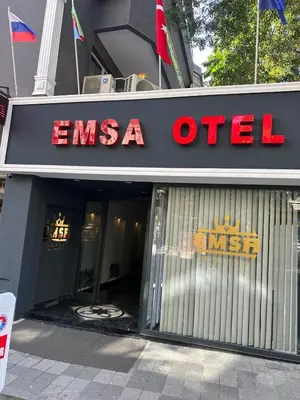 a store with a sign that reads esa ot used at Emsa Otel Maltepedeki Eviniz in Istanbul