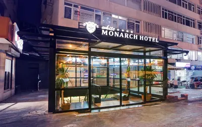 a store front of a building with a sign on it at White Monarch Hotel in Istanbul
