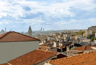 a view of a city from the roofs of buildings at APARTMENTS BAKRAC 26 in Istanbul