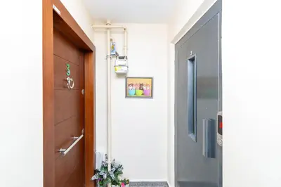a door leading to a hallway with a door at G&B MANSION in Istanbul