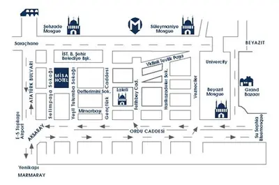 a block diagram of the outside of a courthouse at Misa Hotel in Istanbul