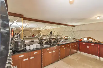 a kitchen with a bunch of pots and pans at Escardin hotel in Istanbul
