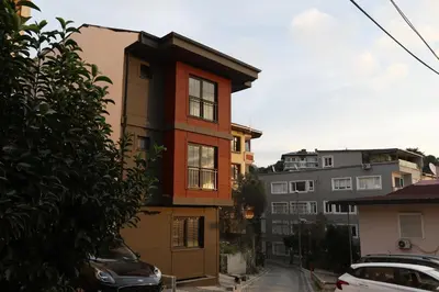 a building with an orange and black at ARC HOUSE in Istanbul