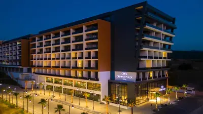 a rendering of a hotel at night at Crowne Plaza Yalova by IHG in Yalova