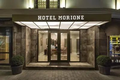 a hotel entrance with a sign that reads hotel monitor at Hotel Morione & Spa Center in Istanbul