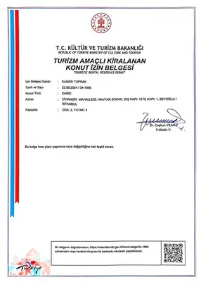 a screenshot of a page of a website with a document at Havyar Apartment in Istanbul