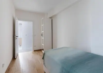 a bedroom with a bed and a ladder in it at Allegro Apartments Kadıköy in Istanbul