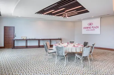 a dining room with a table and chairs in a room at Crowne Plaza Istanbul Oryapark by IHG in Istanbul