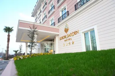 a building with a sign that reads american park inn at Luxor Garden Hotel in Kocaeli