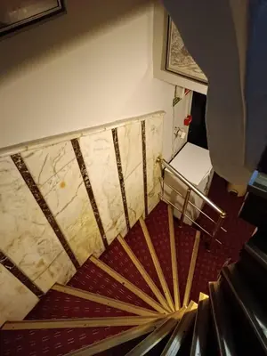 an overhead view of a staircase in a room at Suite Hotel in Istanbul