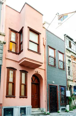 a colorful house in a city with at The Wall Private Mansion Kumkapı in Istanbul