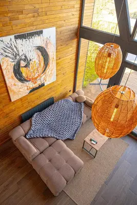 an overhead view of a living room with a couch at Stay in Sapanca in Sapanca