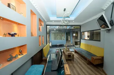 a living room with a couch and a table at Le Valeria Deluxe in Istanbul