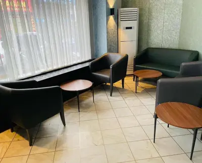 a waiting room with couches and chairs and tables at Hotel Oz Villa in Istanbul