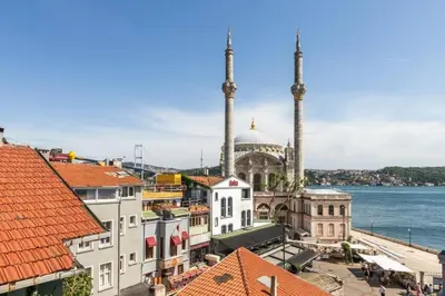 a view of the city of istanbul with mosques at Gorgeous Airy 2BD2Bath Bosphorus Views! #358 in Istanbul