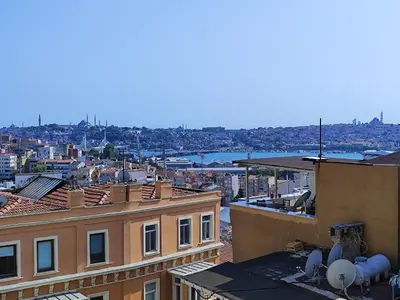 a view of a city from the roof of a building at Sweet Home in Istanbul