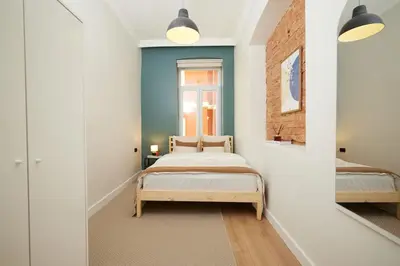 a bedroom with a bed and a window at Stunning 3BR 2Bath AC in Center - Santur D3 in Istanbul