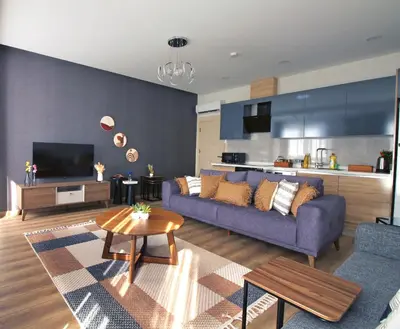 a living room with a couch and a table at Excellent Apartments Fatih Golden Horn in Istanbul