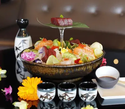 a bowl of food sitting on top of a table at The St. Regis Istanbul in Istanbul