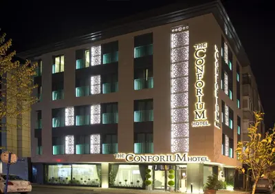 a building with a sign that reads the convention hotel at The Conforium Hotel İstanbul in Istanbul
