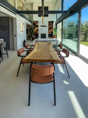 a conference room with a wooden table and chairs at Beykoz Breeze in Beykoz