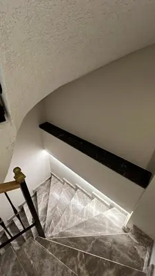a staircase in a room with a ceiling at Espoir HOTEL in Istanbul
