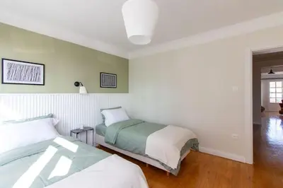 a bedroom with two beds in a room at Historic 2BR Gem in Downtown Sisli AC in All Rooms in Istanbul