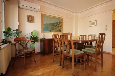 a dining room with a table and chairs at Bright Cozy Stacked Home Ideally Located n Kadikoy in Istanbul