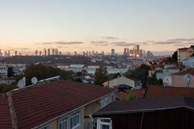 a view of a city with buildings in the background at Kuzguncuk Retreat W Stunning Views and Local Charm in Istanbul