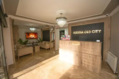 a lobby of aania old city with a reception desk at Alessia Old City in Istanbul